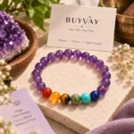 7 Chakra Amethyst Bracelet