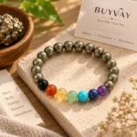 7 Chakra Pyrite Bracelet