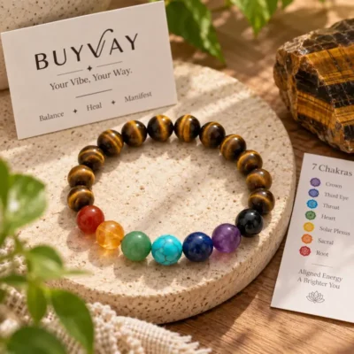 7 Chakra Tiger Eye Bracelet
