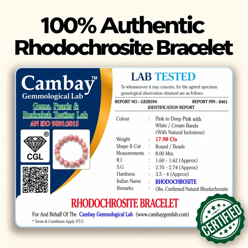Rhodochrosite Bracelet - Image 3