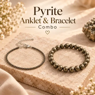 Pyrite Power Couple – Pyrite Anklet & Bracelet Combo
