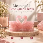 Rose Quartz Love Birds – Swan Duo